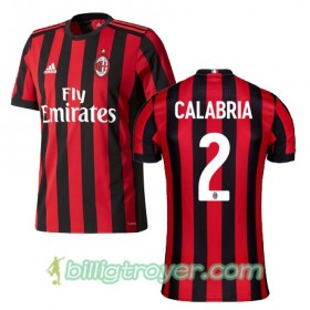 Billige Fotballdrakter AC Milan CALABRIA 2 Hjemmedraktsett 2017/18 Kortermet