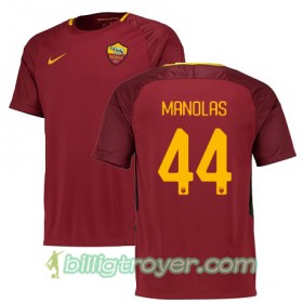 Billige Fotballdrakter AS Roma MANOLAS 44 Hjemmedraktsett 2017/18 Kortermet
