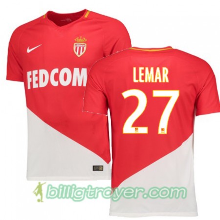 Billige Fotballdrakter AS Monaco THOMAS LEMAR 27 Hjemmedraktsett 2017/18 Kortermet