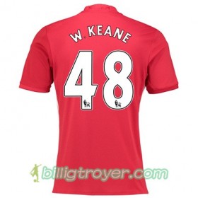 Billige Fotballdrakter Manchester United W KEANE 48 Hjemmedraktsett 2017/18 Kortermet