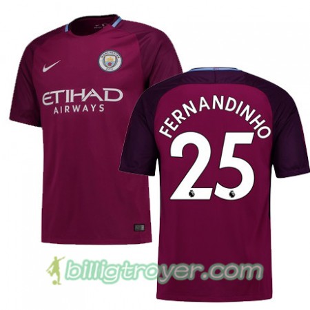 Billige Fotballdrakter Manchester City FERNANDINHO 25 Bortedraktsett 2017/18 Kortermet