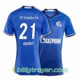 Billige Fotballdrakter FC Schalke 04 SCHOPF 21 Hjemmedraktsett 2017/18 Kortermet