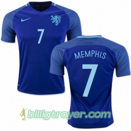 Billige Fotballdrakter Nederland MEMPHIS DEPAY Bortedraktsett 2016/17 Kortermet