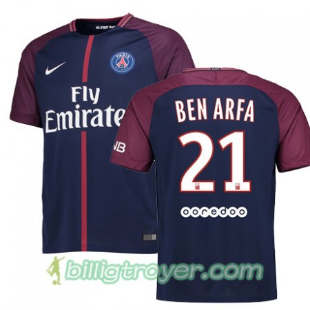 Billige Fotballdrakter Paris SG HATEM BEN ARFA 21 Hjemmedraktsett 2017/18 Kortermet