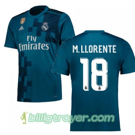Billige Fotballdrakter Real Madrid MARCOS LLORENTE 18 Tredjedraktsett 2017/18 Kortermet