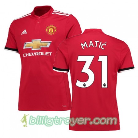Billige Fotballdrakter Manchester United MATIC 31 Hjemmedraktsett 2017/18 Kortermet