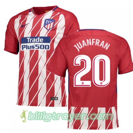 Billige Fotballdrakter Atlético Madrid JUANFRAN 20 Hjemmedraktsett 2017/18 Kortermet