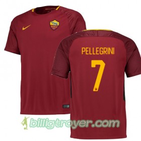 Billige Fotballdrakter AS Roma PELLEGRINI 7 Hjemmedraktsett 2017/18 Kortermet