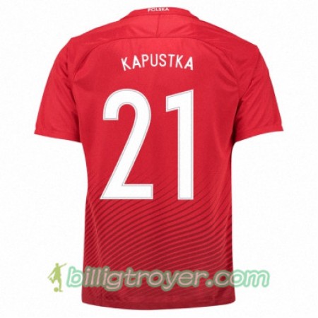 Billige Fotballdrakter Polen BARTOSZ KAPUSTKA Bortedraktsett Euro 2016