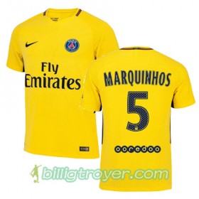 Billige Fotballdrakter Paris SG MARQINHOS 5 Bortedraktsett 2017/18 Kortermet