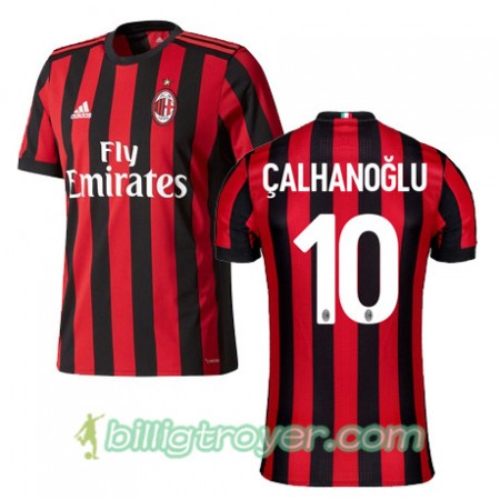 Billige Fotballdrakter AC Milan CALHANOGLU 10 Hjemmedraktsett 2017/18 Kortermet