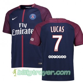Billige Fotballdrakter Paris SG LUCAS MOURA 7 Hjemmedraktsett 2017/18 Kortermet