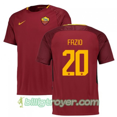 Billige Fotballdrakter AS Roma FAZIO 20 Hjemmedraktsett 2017/18 Kortermet