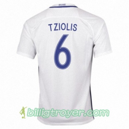 Billige Fotballdrakter Hellas ALEXANDROS TZIOLIS Hjemmedraktsett 2016/17 Kortermet
