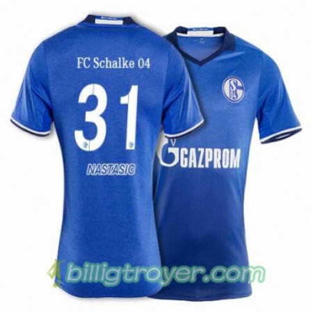 Billige Fotballdrakter FC Schalke 04 NASTASIC 31 Hjemmedraktsett 2017/18 Kortermet