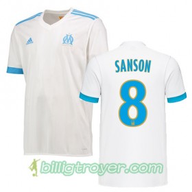 Billige Fotballdrakter Olympique de Marseille Morgan Sanson 8 Hjemmedraktsett 2017/18 Kortermet