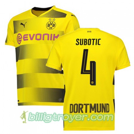 Billige Fotballdrakter Borussia Dortmund SUBOTIC 4 Hjemmedraktsett 2017/18 Kortermet