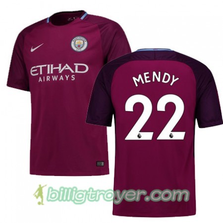 Billige Fotballdrakter Manchester City MENDY 22 Bortedraktsett 2017/18 Kortermet
