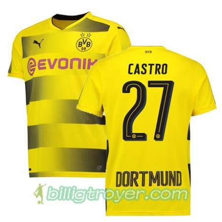 Billige Fotballdrakter Borussia Dortmund CASTRO 27 Hjemmedraktsett 2017/18 Kortermet