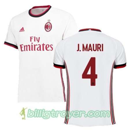 Billige Fotballdrakter AC Milan J MAURI 4 Bortedraktsett 2017/18 Kortermet