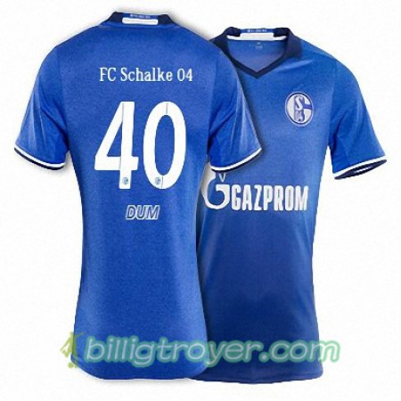 Billige Fotballdrakter FC Schalke 04 DUM 40 Hjemmedraktsett 2017/18 Kortermet