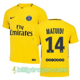 Billige Fotballdrakter Paris SG BLAISE MATUIDI 14 Bortedraktsett 2017/18 Kortermet