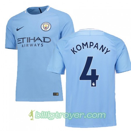 Billige Fotballdrakter Manchester City KOMPANY 4 Hjemmedraktsett 2017/18 Kortermet
