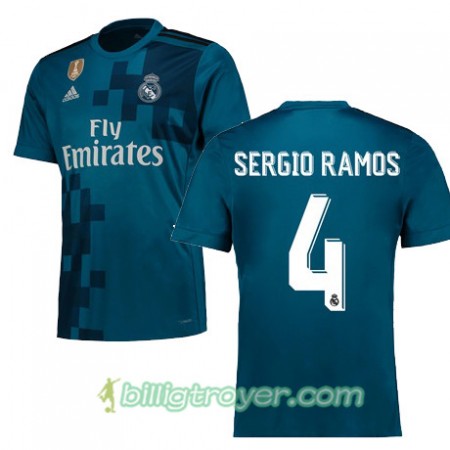 Billige Fotballdrakter Real Madrid SERGIO RAMOS 4 Tredjedraktsett 2017/18 Kortermet