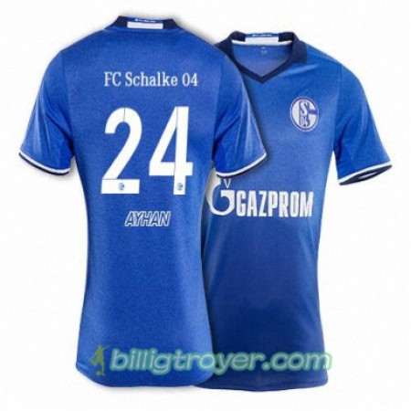 Billige Fotballdrakter FC Schalke 04 AYHAN 24 Hjemmedraktsett 2017/18 Kortermet