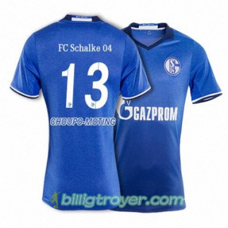 Billige Fotballdrakter FC Schalke 04 CHOUPO MOTING 13 Hjemmedraktsett 2017/18 Kortermet