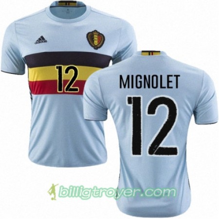 Billige Fotballdrakter Belgia SIMON MIGNOLET Bortedraktsett Euro 2016