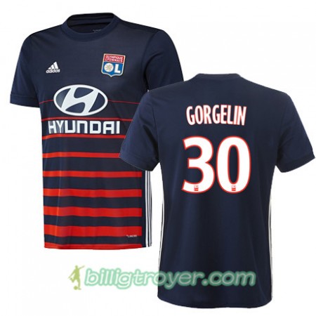 Billige Fotballdrakter Olympique Lyonnais MATHIEU GORGELIN 30 Bortedraktsett 2017/18 Kortermet