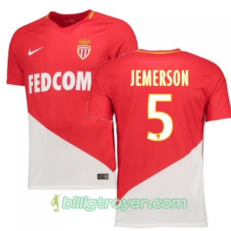 Billige Fotballdrakter AS Monaco JEMERSON 5 Hjemmedraktsett 2017/18 Kortermet