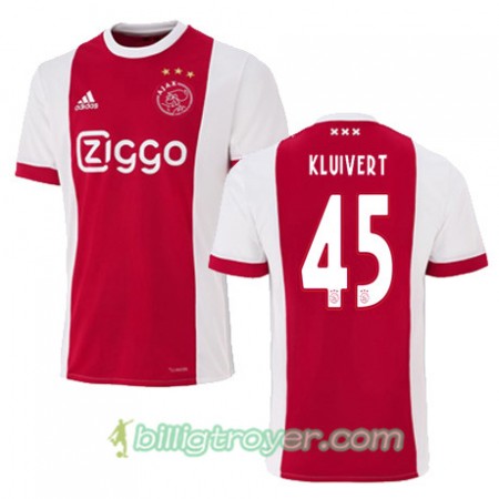 Billige Fotballdrakter AFC Ajax Justin Kluivert 45 Hjemmedraktsett 2017/18 Kortermet