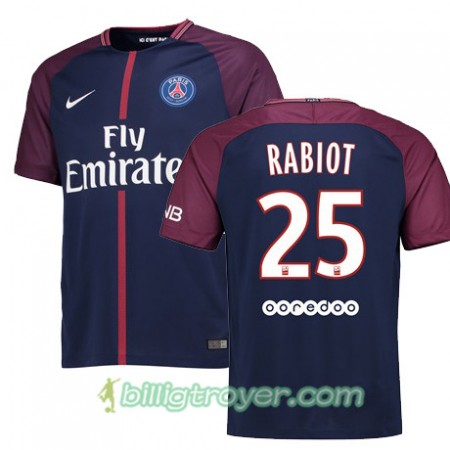 Billige Fotballdrakter Paris SG ADRIEN RABIOT 25 Hjemmedraktsett 2017/18 Kortermet