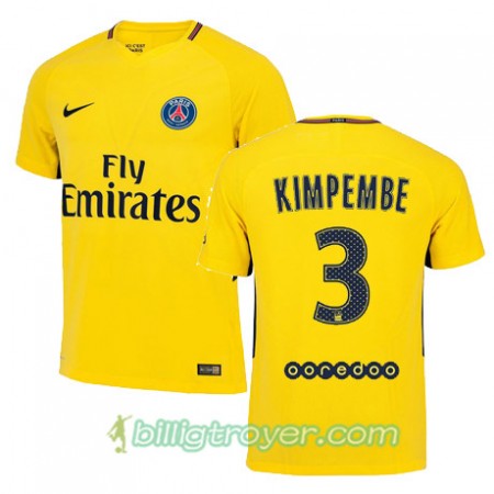Billige Fotballdrakter Paris SG PRESNEL KIMPEMBE 3 Bortedraktsett 2017/18 Kortermet