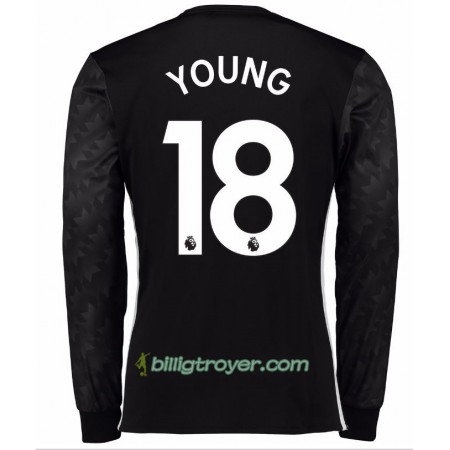 Billige Fotballdrakter Manchester United Ashley Young 18 Bortedraktsett 2017/18 Langermet