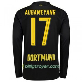 Billige Fotballdrakter Borussia Dortmund Aubameyang 17 Bortedraktsett 2017/18 Langermet