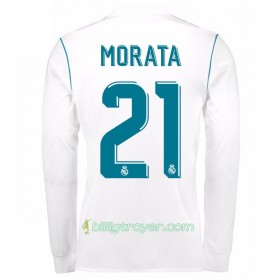 Billige Fotballdrakter Real Madrid Alvaro Morata 21 Hjemmedraktsett 2017/18 Langermet