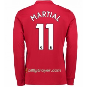 Billige Fotballdrakter Manchester United Anthony Martial 11 Hjemmedraktsett 2017/18 Langermet