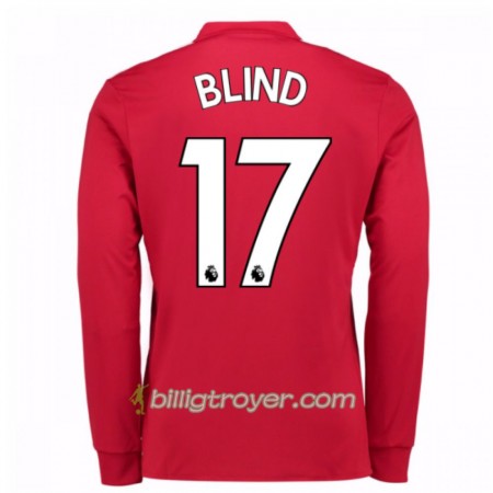 Billige Fotballdrakter Manchester United Daley Blind 17 Hjemmedraktsett 2017/18 Langermet