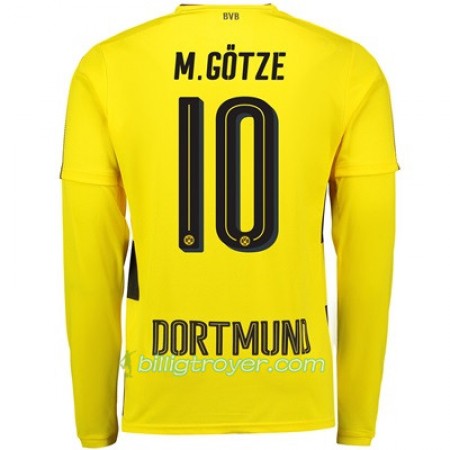Billige Fotballdrakter Borussia Dortmund Mario Gotze 10 Hjemmedraktsett 2017/18 Langermet
