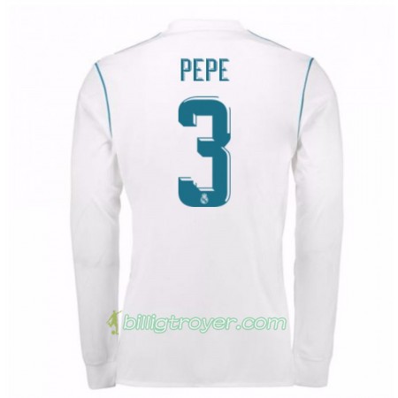 Billige Fotballdrakter Real Madrid Pepe 3 Hjemmedraktsett 2017/18 Langermet