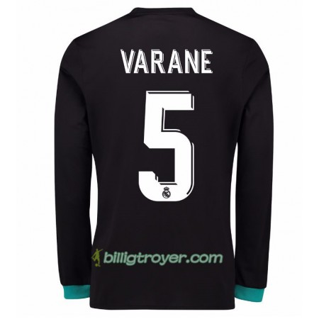 Billige Fotballdrakter Real Madrid Raphael Varane 5 Bortedraktsett 2017/18 Langermet