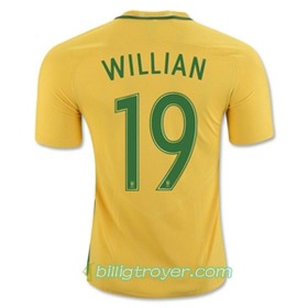 Billige Fotballdrakter Brasil WILLIAN Hjemmedraktsett 2016/17 Kortermet