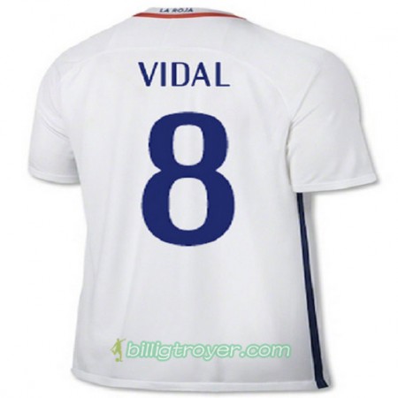 Billige Fotballdrakter Chile VIDAL Bortedraktsett 2016/17 Kortermet