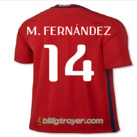 Billige Fotballdrakter Chile M FERNANDEZ Hjemmedraktsett 2016/17 Kortermet