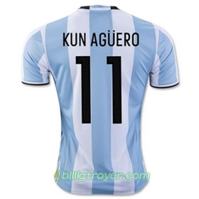 Billige Fotballdrakter Argentina KUN AGUERO Hjemmedraktsett 2016/17 Kortermet