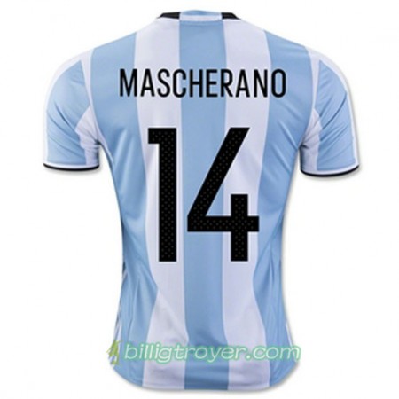Billige Fotballdrakter Argentina MASCHERANO Hjemmedraktsett 2016/17 Kortermet