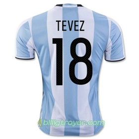 Billige Fotballdrakter Argentina TEVEZ Hjemmedraktsett 2016/17 Kortermet